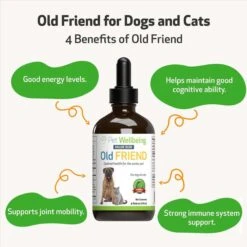 Pet Wellbeing Old FRIEND Bacon Flavored Liquid Supplement For Large Breed Senior Dogs -Pet Wellness 180362 PT3. AC SS1800 V1695054506