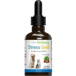 Pet Wellbeing Stress Gold Bacon Flavored Liquid Calming Supplement For Dogs & Cats