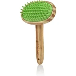Greenbone Bamboo Pet Silicone Massage Brush