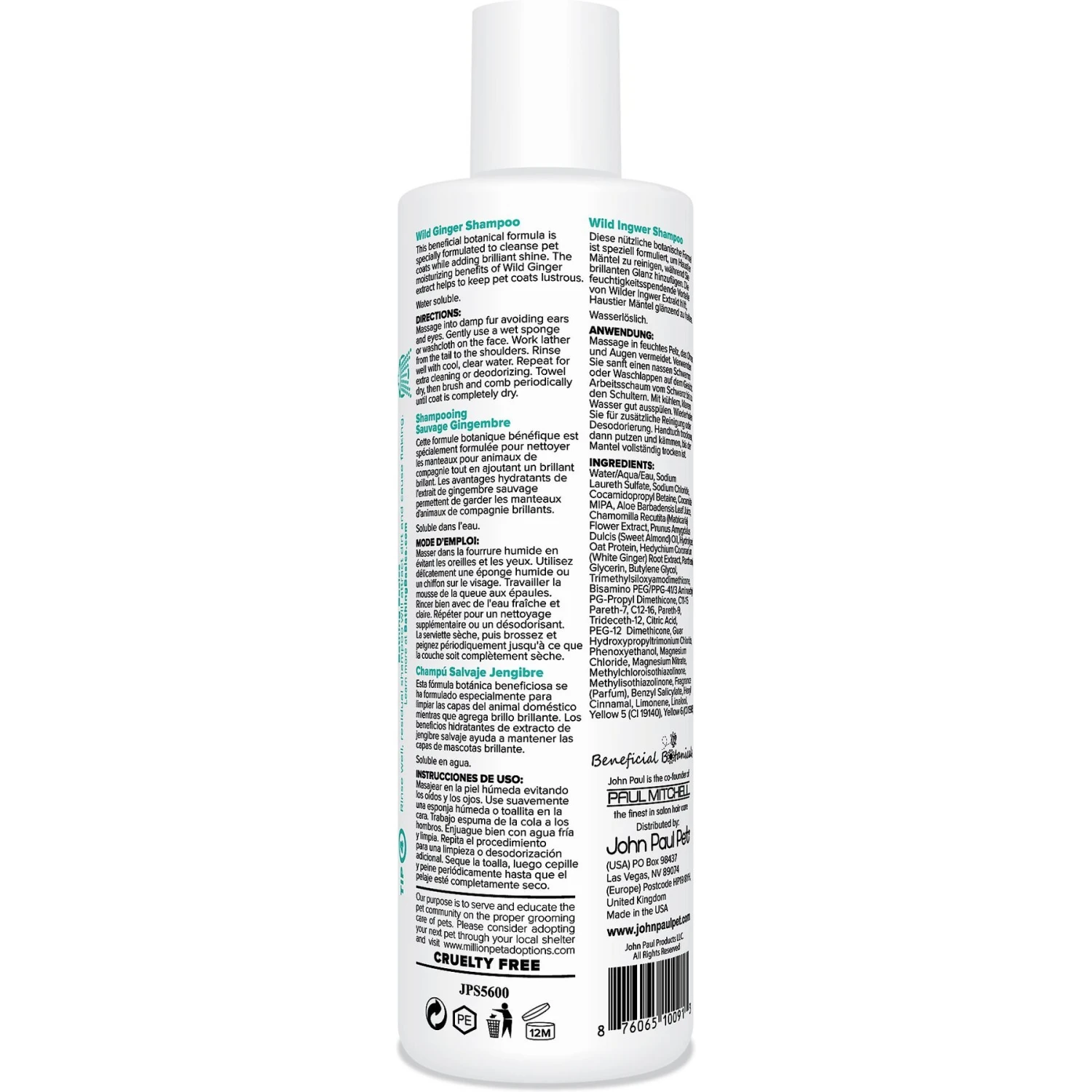 John Paul Pet Wild Ginger Dog Shampoo 2 John Paul Pet Wild Ginger Dog Shampoo - Image 2
