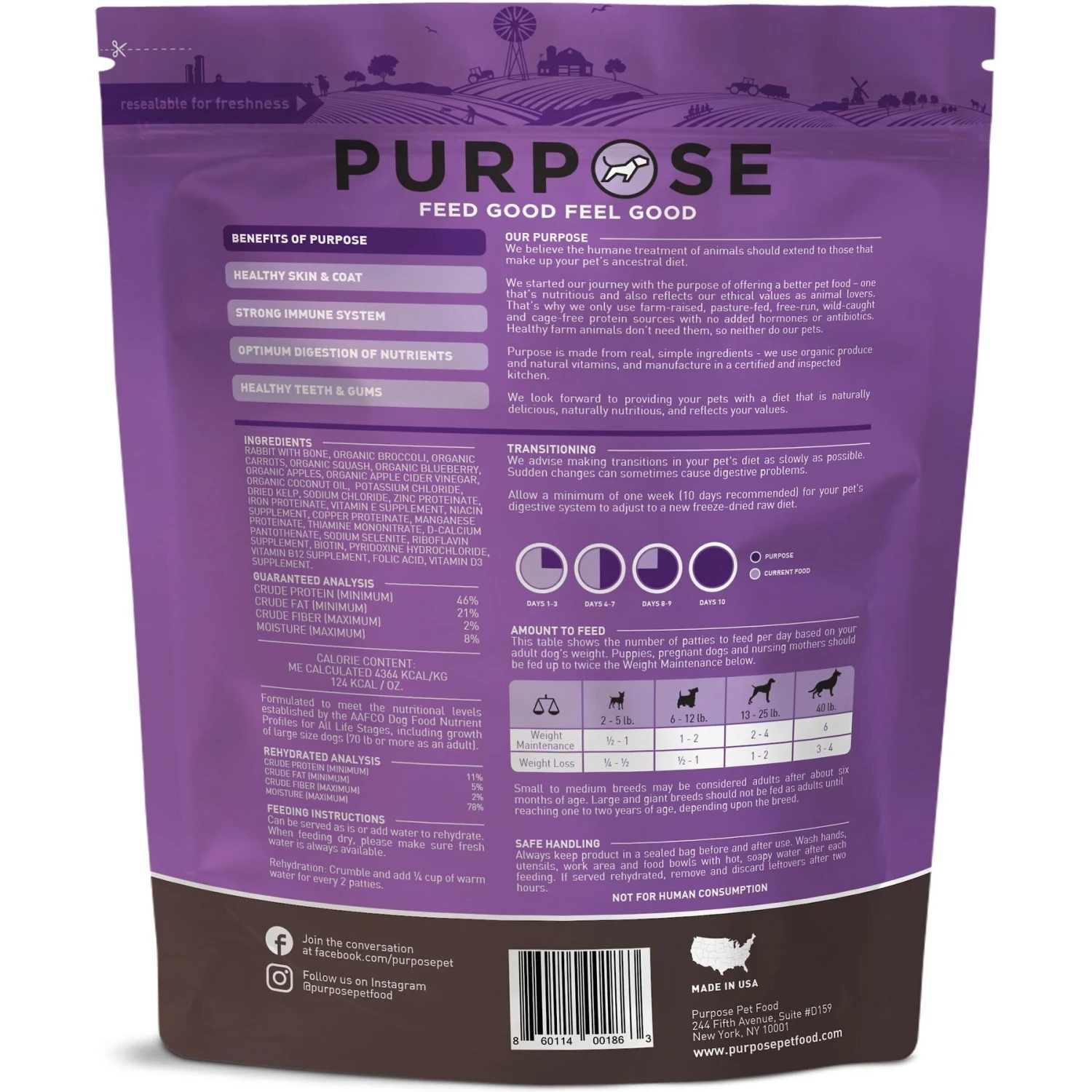 Purpose Rabbit & Veggie Grain-Free Freeze-Dried Dog Food 2 Purpose Rabbit & Veggie Grain-Free Freeze-Dried Dog Food - Image 2