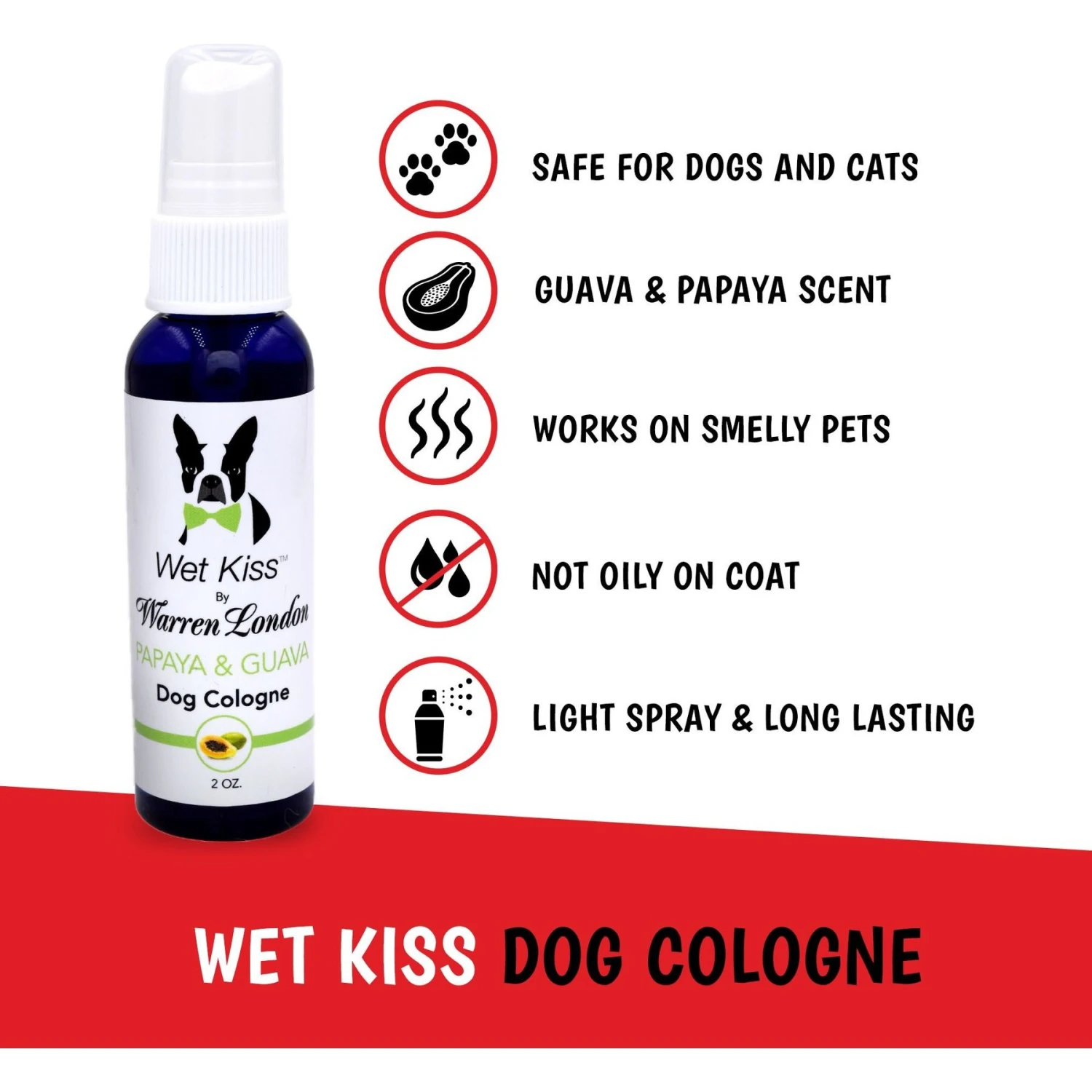 Warren London Wet Kiss Papaya & Guava All-Natural Dog & Cat Cologne 2 Warren London Wet Kiss Papaya & Guava All-Natural Dog & Cat Cologne - Image 2