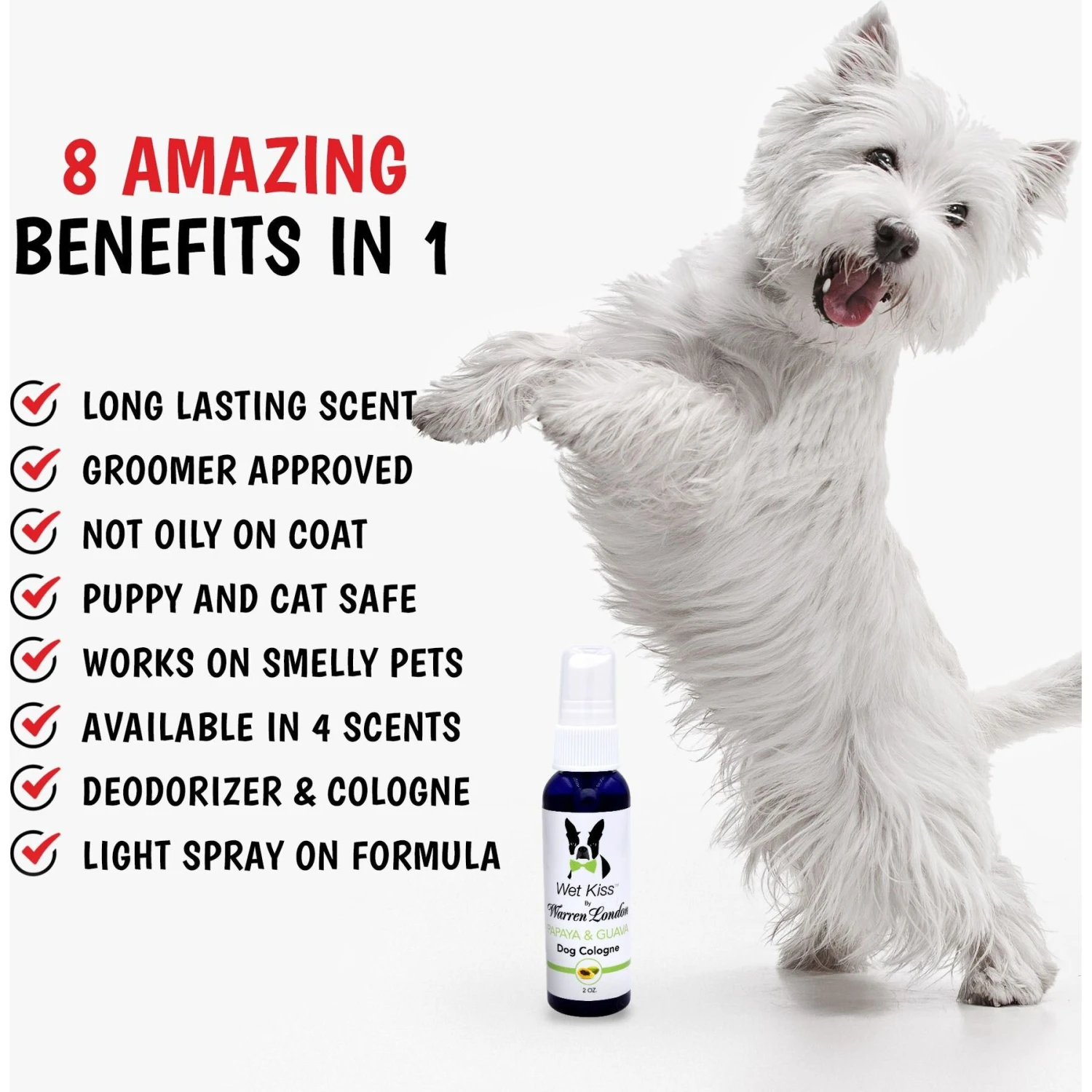 Warren London Wet Kiss Papaya & Guava All-Natural Dog & Cat Cologne 3 Warren London Wet Kiss Papaya & Guava All-Natural Dog & Cat Cologne - Image 3