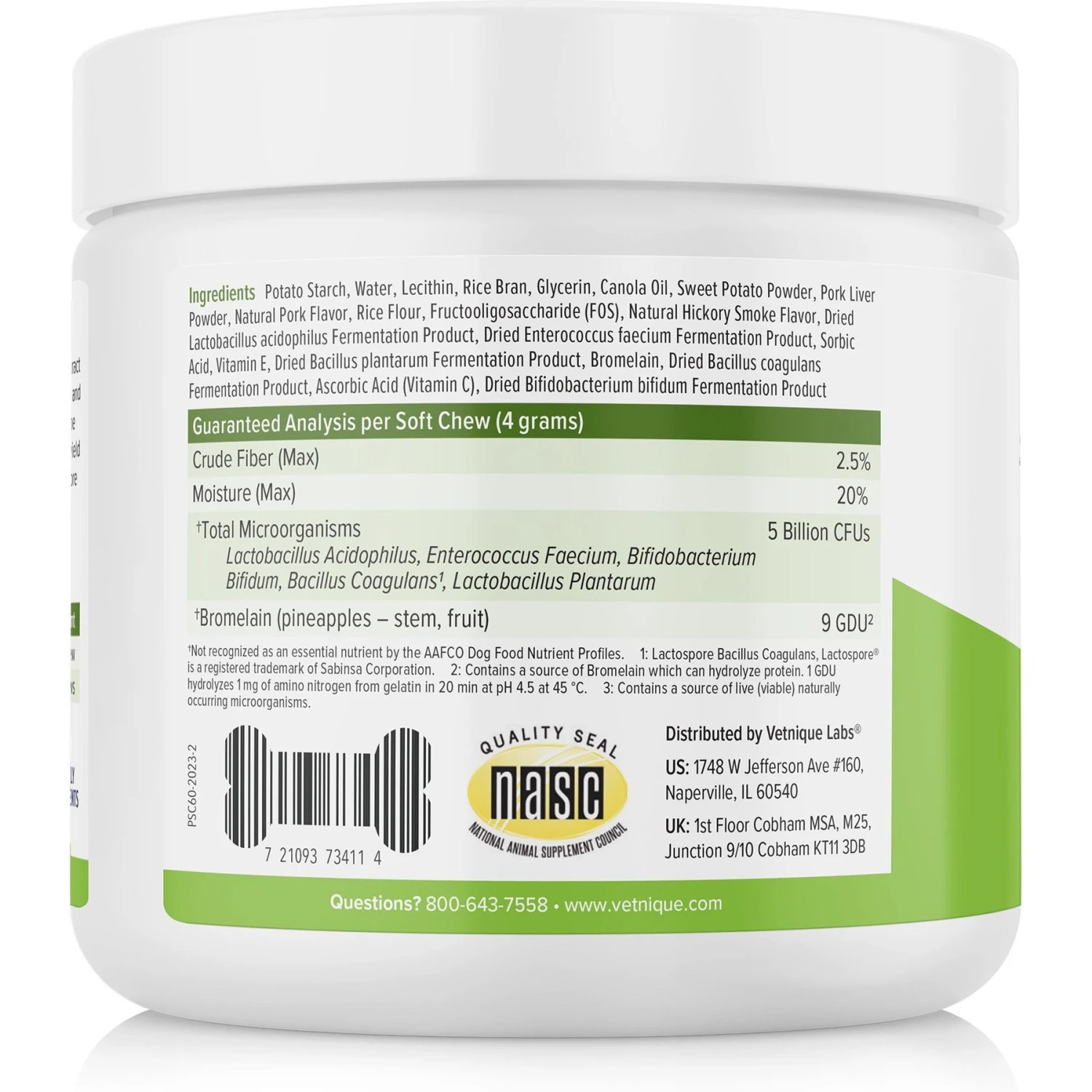 Vetnique Labs Profivex Dog Probiotic Supplement Digestive Health Probiotic, Prebiotic & Fiber Diarrhea Soft Chew Dog Supplement 2 Vetnique Labs Profivex Dog Probiotic Supplement Digestive Health Probiotic, Prebiotic & Fiber Diarrhea Soft Chew Dog Supplement - Image 2