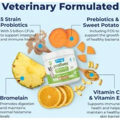 Vetnique Labs Profivex Dog Probiotic Supplement Digestive Health Probiotic, Prebiotic & Fiber Diarrhea Soft Chew Dog Supplement 12 Vetnique Labs Profivex Dog Probiotic Supplement Digestive Health Probiotic, Prebiotic & Fiber Diarrhea Soft Chew Dog Supplement -Pet Wellness 183304 PT3. AC SS1800 V1701881171