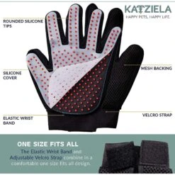 Katziela Silicone Dog Grooming Glove -Pet Wellness 183957 PT4. AC SS1800 V1564770487