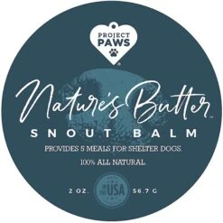 Project Paws Nature's Butter Dog Snout Balm -Pet Wellness 186802 PT2. AC SS1800 V1564428159