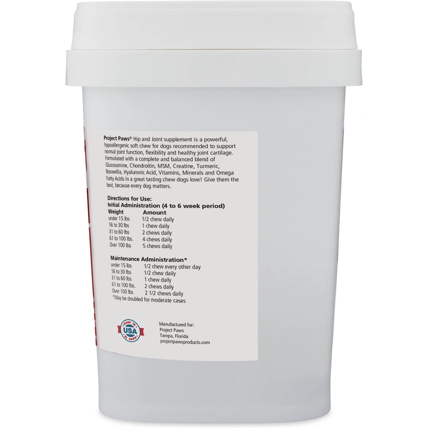 Project Paws Original Grain-Free Hip & Joint Dog Supplement Chews 2 Project Paws Original Grain-Free Hip & Joint Dog Supplement Chews - Image 2