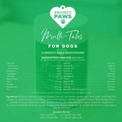 Project Paws Advanced Multi-Vitamin & Mineral Chewable Dog Supplements 13 Project Paws Advanced Multi-Vitamin & Mineral Chewable Dog Supplements -Pet Wellness 186845 PT5. AC SS1800 V1564428767