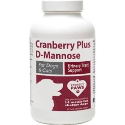 Project Paws Cranberry Plus D-Mannose Urinary Tract Support Chewable Dog Supplement