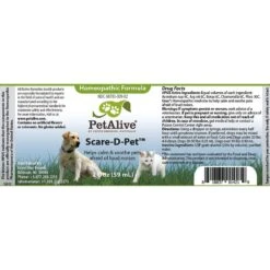 PetAlive Scare-D-Pet Loud Noise Calming Dog & Cat Supplement, 2-oz Bottle -Pet Wellness 191083 PT2. AC SS1800 V1565112418