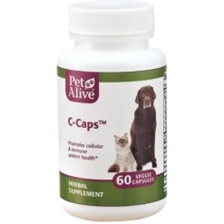 PetAlive C-Caps Immune Health Dog & Cat Supplement, 60 Count