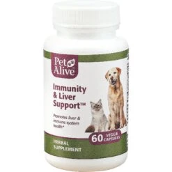 PetAlive Immunity & Liver Support Dog & Cat Supplement, 60 Count