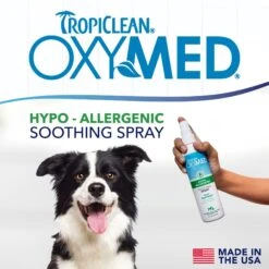 TropiClean OxyMed Hypoallergenic Soothing Spot Treatment Dog & Cat Spray -Pet Wellness 191941 PT2. AC SS1800 V1663605412