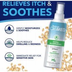 TropiClean OxyMed Hypoallergenic Soothing Spot Treatment Dog & Cat Spray -Pet Wellness 191941 PT5. AC SS1800 V1663881146