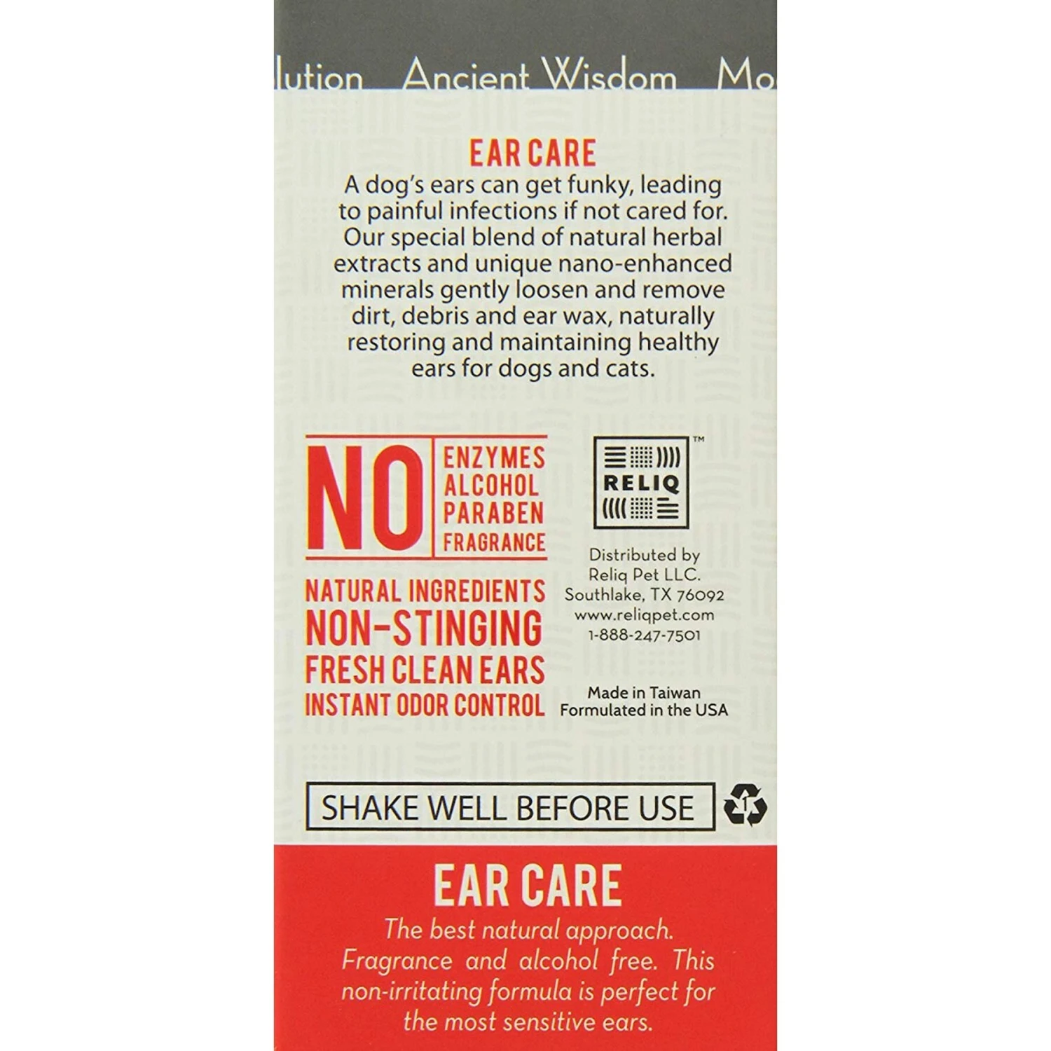RELIQ Advanced Dog & Cat Ear Solution, 4-oz Bottle 2 RELIQ Advanced Dog & Cat Ear Solution, 4-oz Bottle - Image 2