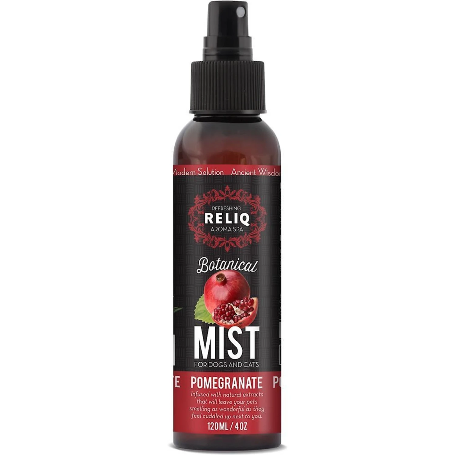 RELIQ Aroma SPA Botanical Mist Pomegrante Dog & Cat Spray, 4-oz Bottle 1 RELIQ Aroma SPA Botanical Mist Pomegrante Dog & Cat Spray, 4-oz Bottle