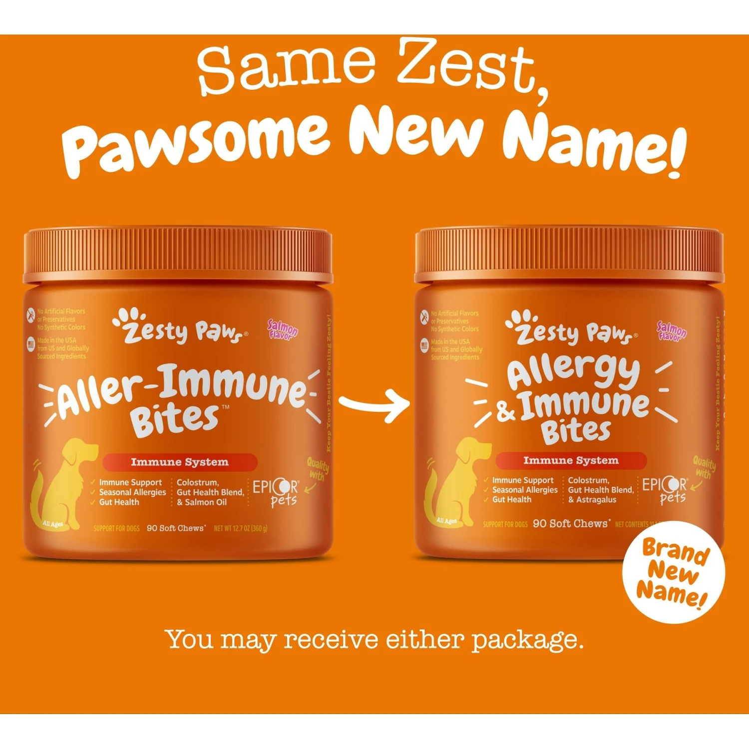 Zesty Paws Allergy & Immune Bites Salmon Flavored Soft Chews Allergies, Immune, & Gut Support Supplement For Dogs 3 Zesty Paws Allergy & Immune Bites Salmon Flavored Soft Chews Allergies, Immune, & Gut Support Supplement For Dogs - Image 3