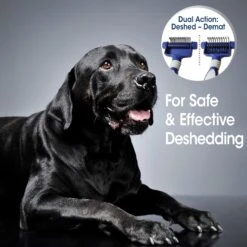 Four Paws Magic Coat 2-in-1 Quick Shed Deshedding & Dematting Dog Grooming Rake & Comb -Pet Wellness 193585 PT2. AC SS1800 V1678205032