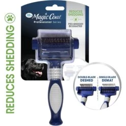 Four Paws Magic Coat 2-in-1 Quick Shed Deshedding & Dematting Dog Grooming Rake & Comb -Pet Wellness 193585 PT8. AC SS1800 V1678205616