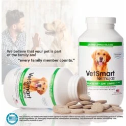 VetSmart Formulas Advanced Chewable Tablet Joint Supplement For Dogs 15 VetSmart Formulas Advanced Chewable Tablet Joint Supplement For Dogs -Pet Wellness 193692 PT8. AC SS1800 V1652826989