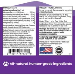 Paramount Pet Health Glucosamine Small Dog Supplement -Pet Wellness 193920 PT4. AC SS1800 V1635274326