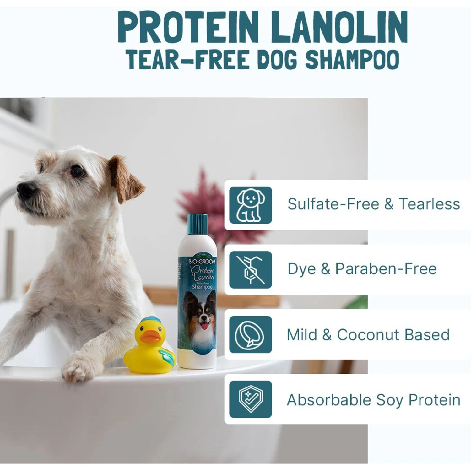 Bio-Groom Silky Dog Tear-Free Protein Lanolin Dog Shampoo 3 Bio-Groom Silky Dog Tear-Free Protein Lanolin Dog Shampoo - Image 3