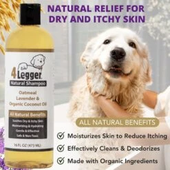 4-Legger Organic Oatmeal, Aloe & Lavender Dog Shampoo, 16-oz Bottle -Pet Wellness 198185 PT3. AC SS1800 V1698692446