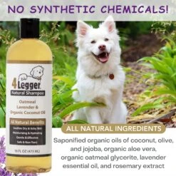 4-Legger Organic Oatmeal, Aloe & Lavender Dog Shampoo, 16-oz Bottle -Pet Wellness 198185 PT4. AC SS1800 V1698694291