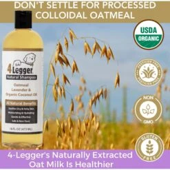4-Legger Organic Oatmeal, Aloe & Lavender Dog Shampoo, 16-oz Bottle -Pet Wellness 198185 PT7. AC SS1800 V1698693172