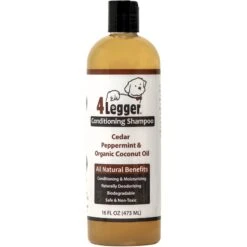 4-Legger Cedar Peppermint & Organic Coconut Oil Dog Conditioning Shampoo, 16-oz Bottle