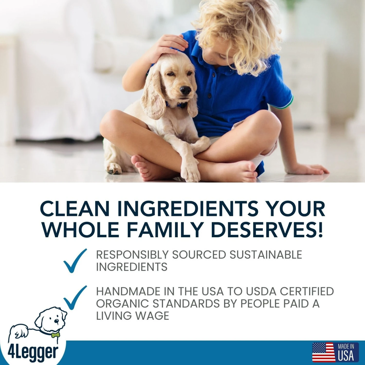 4-Legger Organic Hypo-Allergenic Unscented Aloe Dog Shampoo, 16-oz Bottle 6 4-Legger Organic Hypo-Allergenic Unscented Aloe Dog Shampoo, 16-oz Bottle - Image 6