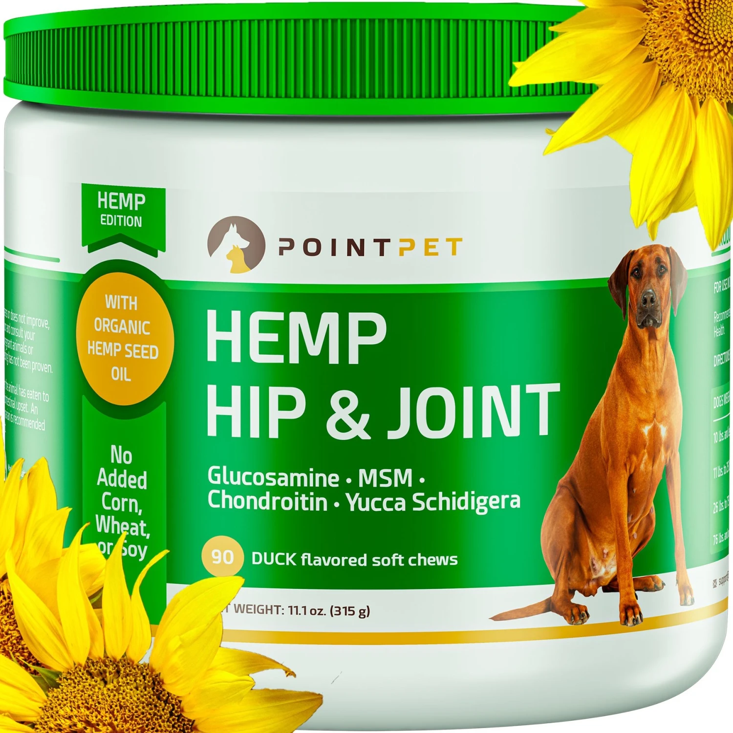 PointPet Hemp Hip & Joint Dog Supplement, 90 Count 1 PointPet Hemp Hip & Joint Dog Supplement, 90 Count