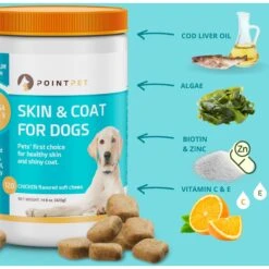 PointPet Omega 3, 6 & 9 Skin & Coat Dog Supplement, 120 Count 12 PointPet Omega 3, 6 & 9 Skin & Coat Dog Supplement, 120 Count -Pet Wellness 198419 PT3. AC SS1800 V1669387439