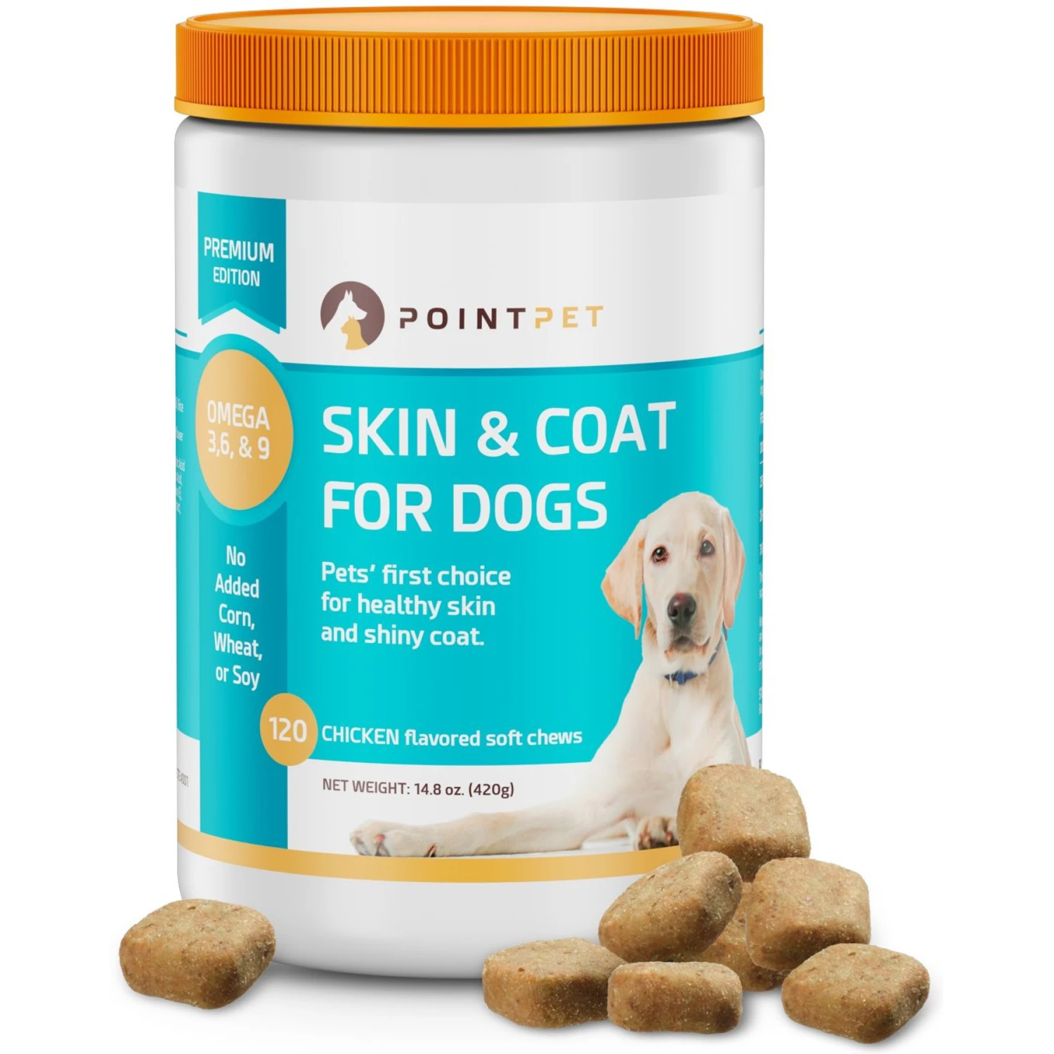 PointPet Omega 3, 6 & 9 Skin & Coat Dog Supplement, 120 Count 8 PointPet Omega 3, 6 & 9 Skin & Coat Dog Supplement, 120 Count - Image 8