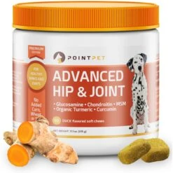 PointPet Advanced Hip & Joint Duck Flavor With Glucosamine, MSM & Chondroitin Senior Dog Supplement, 90 Count