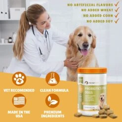 PointPet Digestive Health & Probiotics Duck Flavored Dog Supplement, 120 Count -Pet Wellness 198428 PT2. AC SS1800 V1669388414