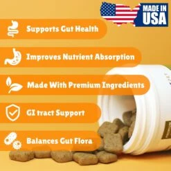 PointPet Digestive Health & Probiotics Duck Flavored Dog Supplement, 120 Count -Pet Wellness 198428 PT3. AC SS1800 V1669394316