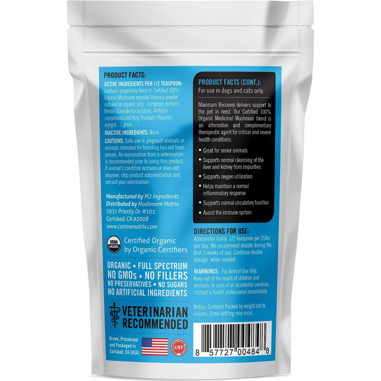 Canine Matrix Maximum Recovery Restorative Care Senior Support Dog Supplement 2 Canine Matrix Maximum Recovery Restorative Care Senior Support Dog Supplement - Image 2