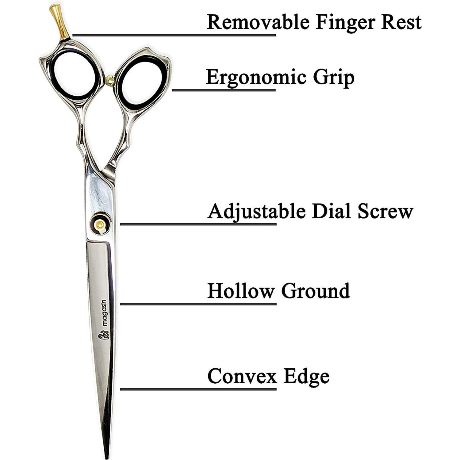 Pet Magasin Professional Dog Grooming Scissors Set, 6-in & 7.5-in, 2 Pack 2 Pet Magasin Professional Dog Grooming Scissors Set, 6-in & 7.5-in, 2 Pack - Image 2