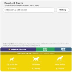 Coco And Luna SAMeLq Bacon & Liver Flavor Dog Supplement, 120 Count -Pet Wellness 199325 PT5. AC SS1800 V1657656137