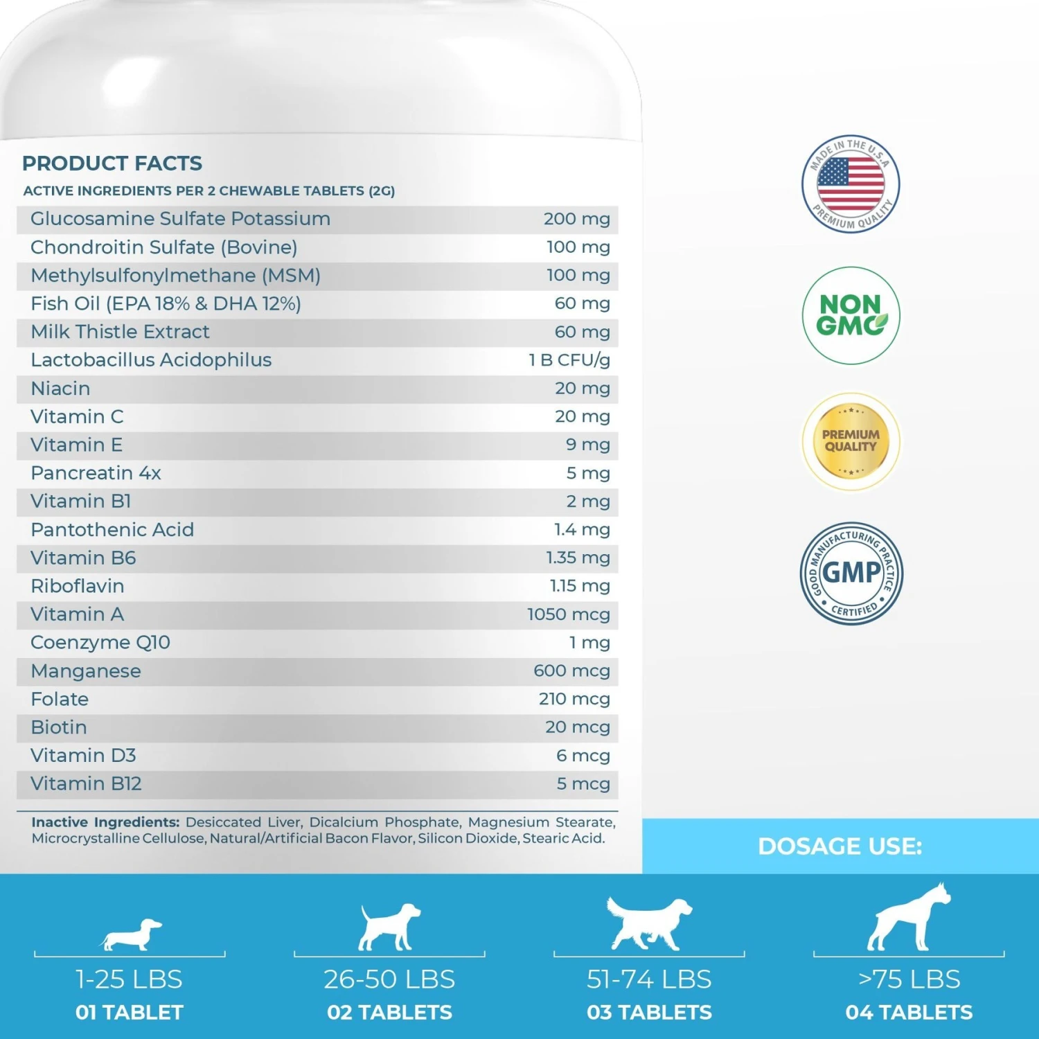 Coco And Luna 10-in-1 Bacon & Liver Flavored Chewable Tablet Multivitamin For Dogs, 120 Count 6 Coco And Luna 10-in-1 Bacon & Liver Flavored Chewable Tablet Multivitamin For Dogs, 120 Count - Image 6