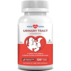 Coco And Luna Urinary Tract Cranberry, Bacon & Liver Flavor Dog Supplement, 120 Count
