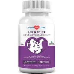 Coco And Luna Hip & Joint Bacon & Liver Flavor Dog Supplement, 120 Count