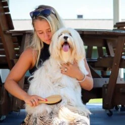 Safari Bamboo Bristle Dog Brush -Pet Wellness 199928 PT4. AC SS1800 V1678113558