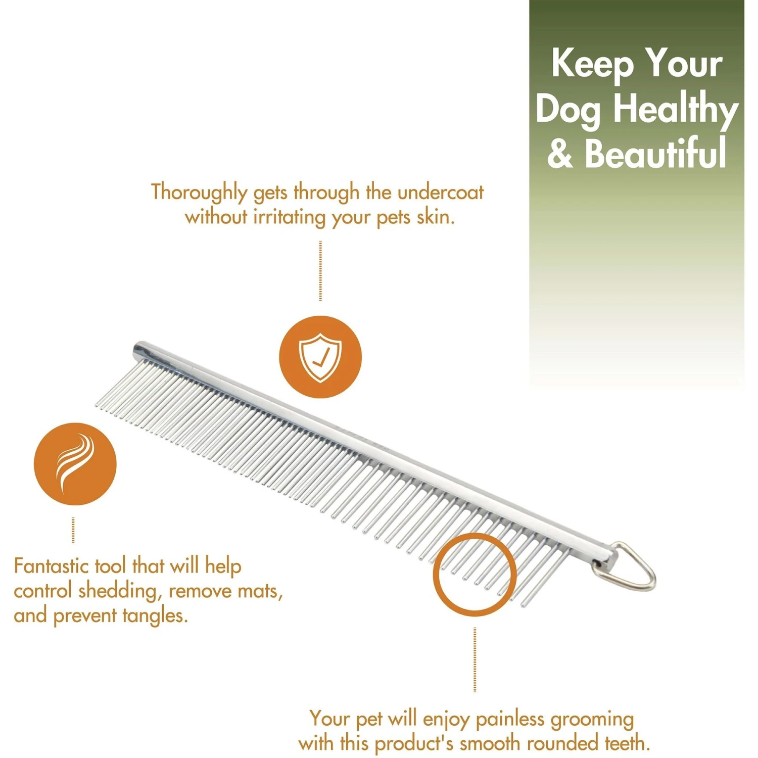 Safari Short Hair Shedding Dog Comb 2 Safari Short Hair Shedding Dog Comb - Image 2