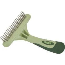 Safari Double Row Rotating Pins Undercoat Rake Dog Grooming Tool