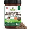 Strawfield Pets Green Grass + Probiotic Chews Grain-Free Dog Supplement, 120 Count