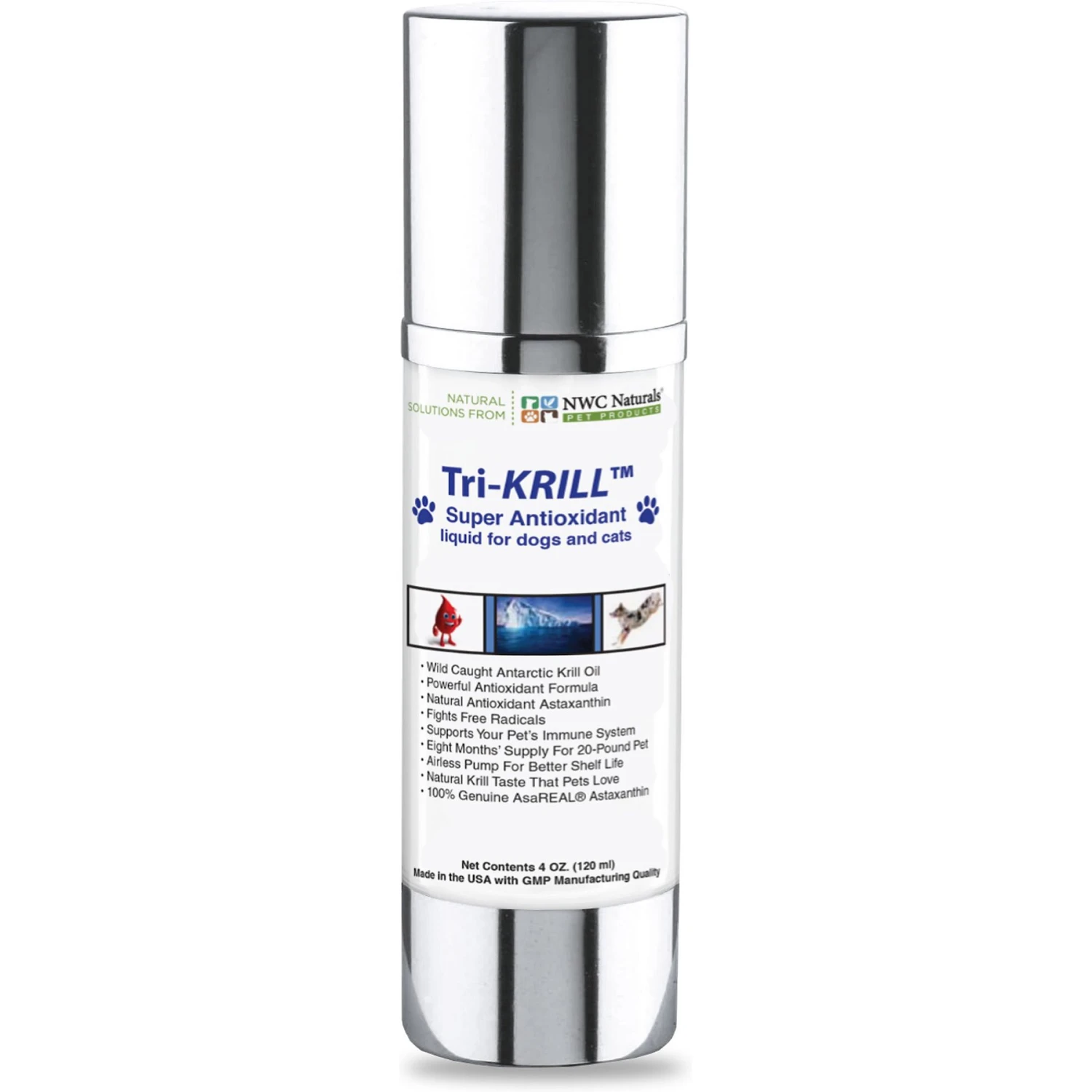 NWC Naturals Tri-Krill Antioxidant Dog & Cat Supplement, 4-oz Bottle 1 NWC Naturals Tri-Krill Antioxidant Dog & Cat Supplement, 4-oz Bottle