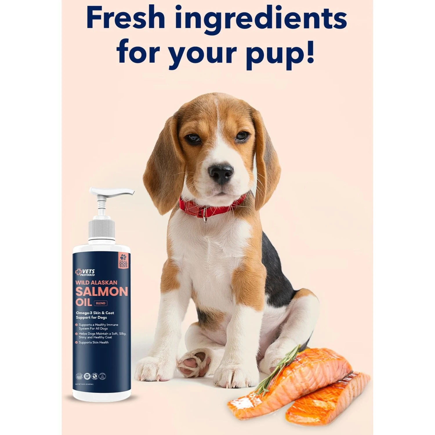 Vets Preferred Wild Alaskan Salmon Oil Dog Supplement, 15.5-oz Bottle 8 Vets Preferred Wild Alaskan Salmon Oil Dog Supplement, 15.5-oz Bottle - Image 8